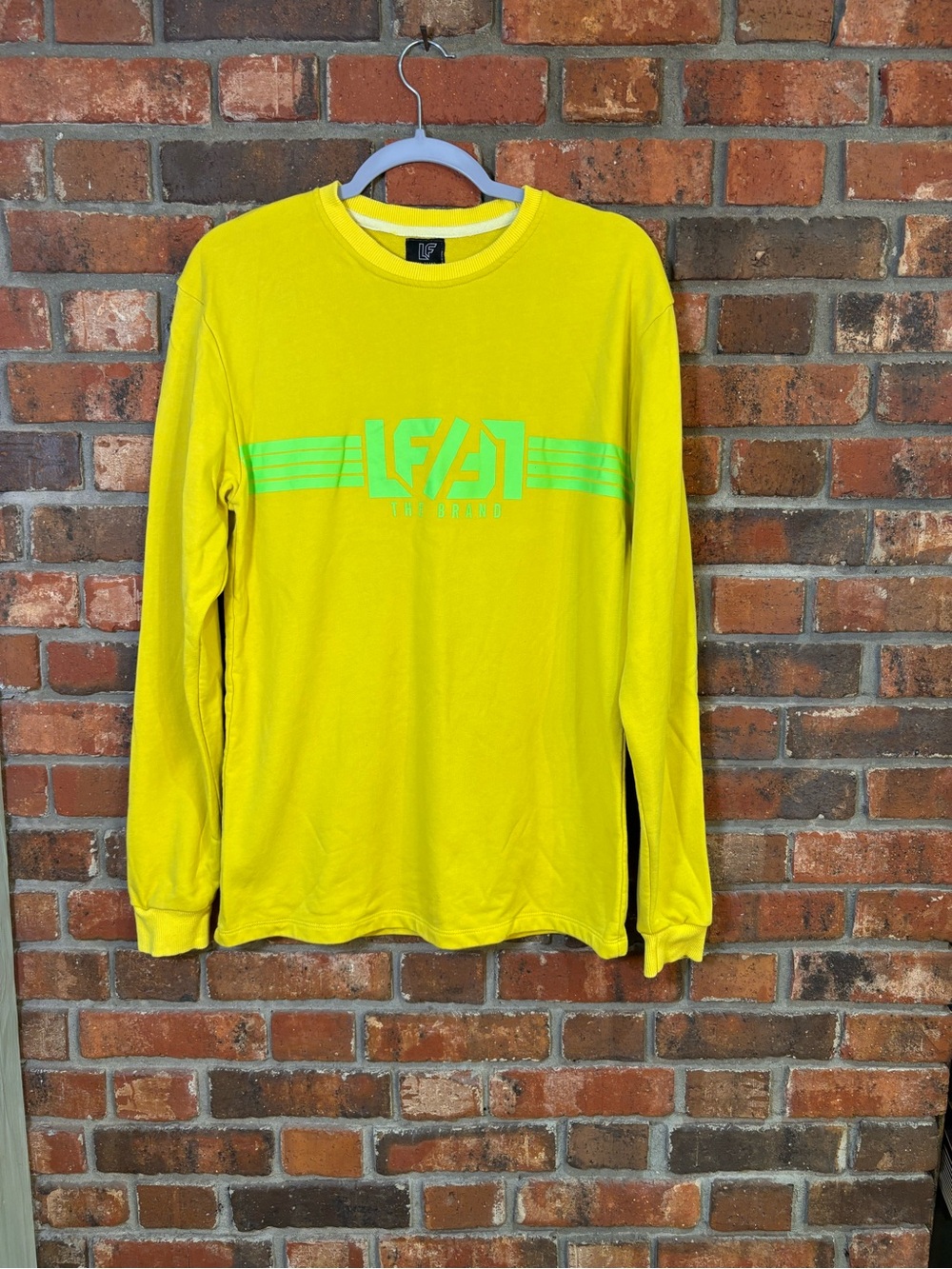 LF the Brand womens long sleeve graphic sweatshirt yellow XS